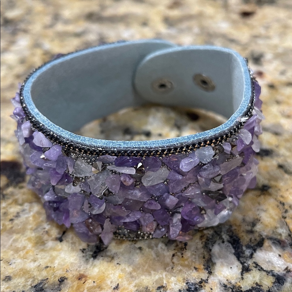 Artisan Purple Gemstone Bracelet - Picture 6 of 8